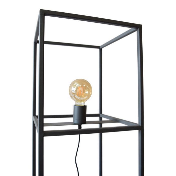 Industrial floor lamp black, Redox, with switch
