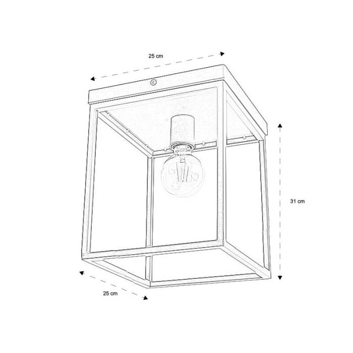 Industrial ceiling light black, Redox