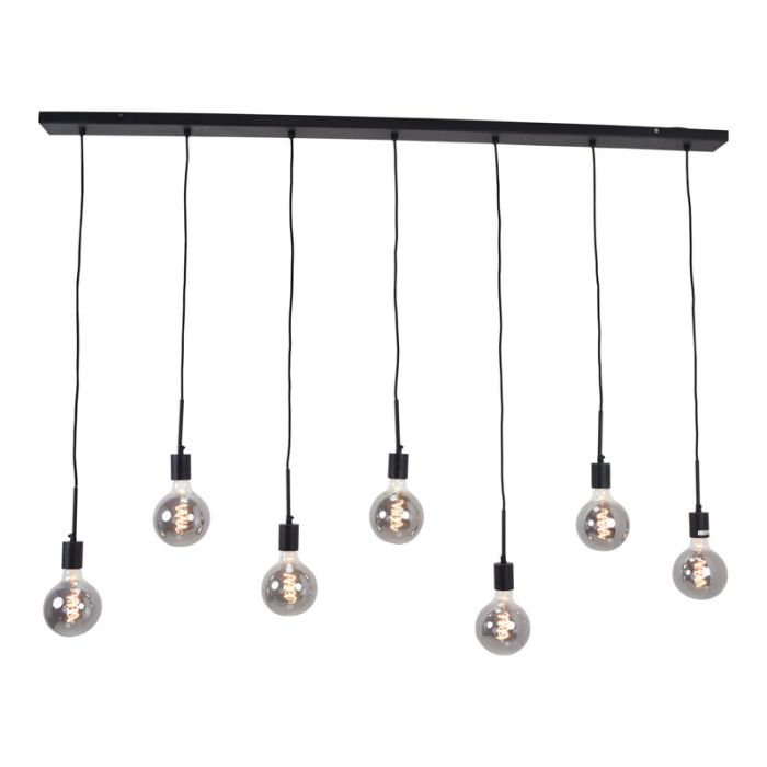 Industrial dining table hanging lamp black, Bolb