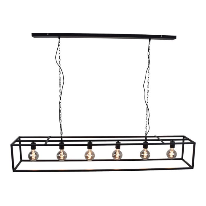 Industrial dining table hanging lamp black, Redox