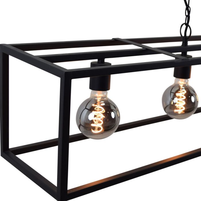 Industrial dining table hanging lamp black, Redox