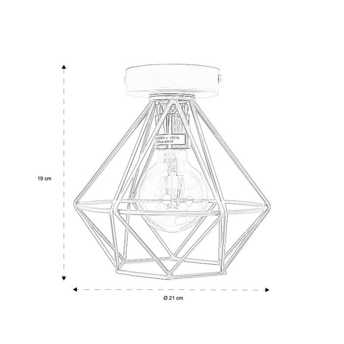 Industrial ceiling light gold, Merlon
