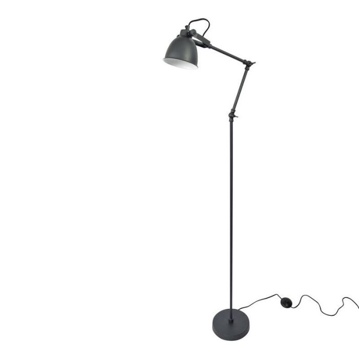 Industrial floor lamp black, Melco, with switch