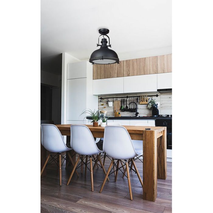 Industrial ceiling light black, Liga