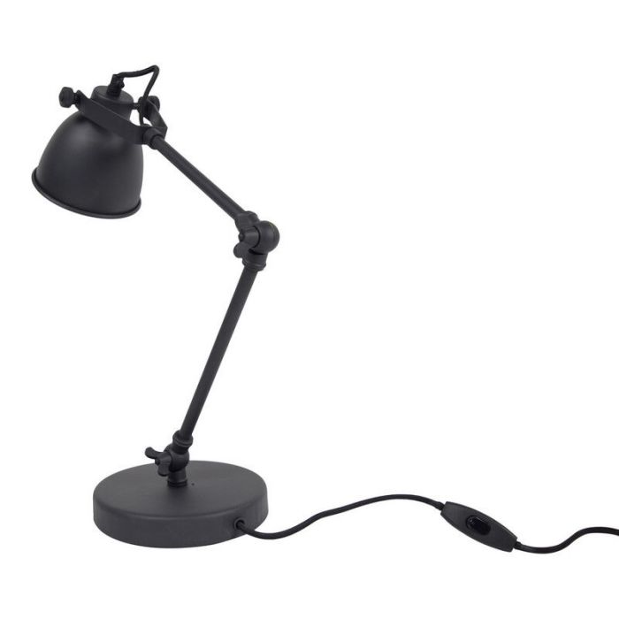 Industrial table lamp black, Ferdy, with switch