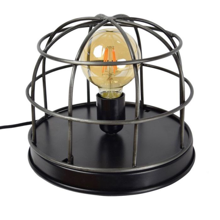 Industrial table lamp black, Nova, with switch