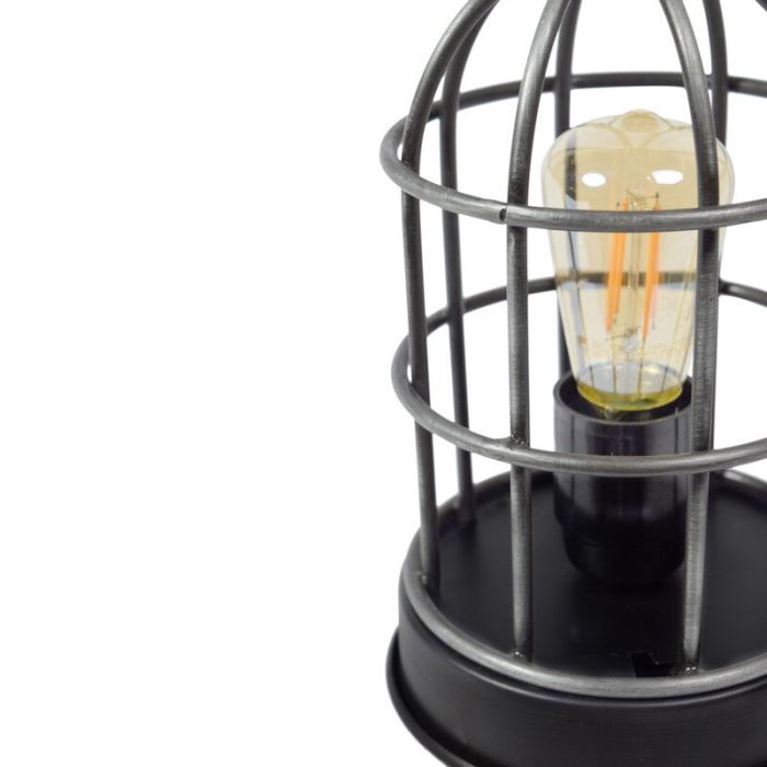 Industrial table lamp grey, Nova, with switch