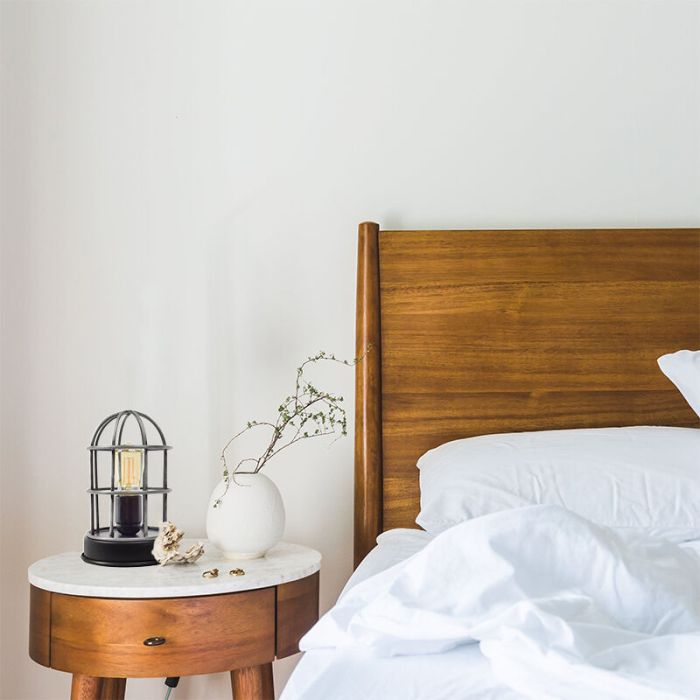 Industrial table lamp grey, Nova, with switch