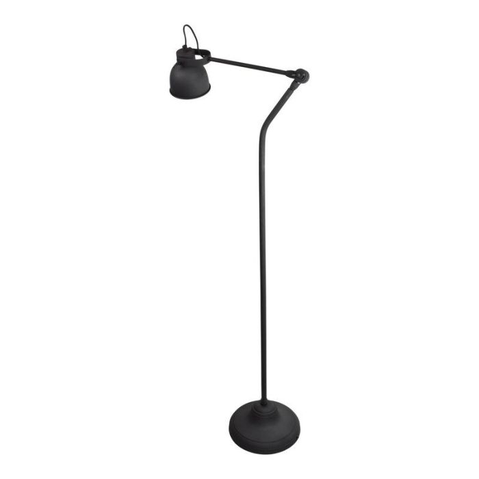 Industrial floor lamp black, Redon, with switch