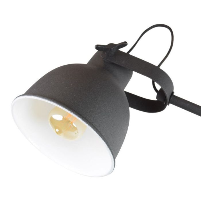 Industrial floor lamp black, Redon, with switch