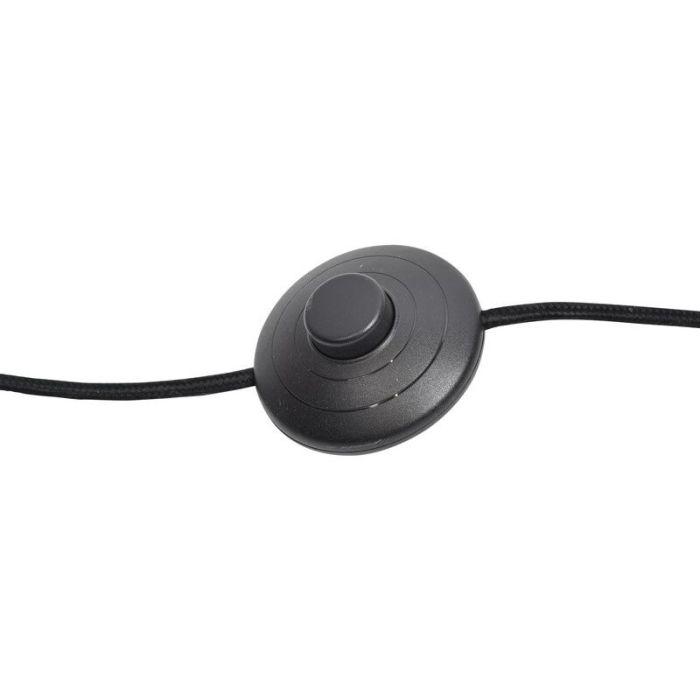 Industrial floor lamp black, Redon, with switch