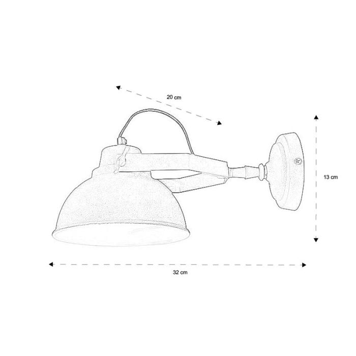Industrial wall light grey, Fellen