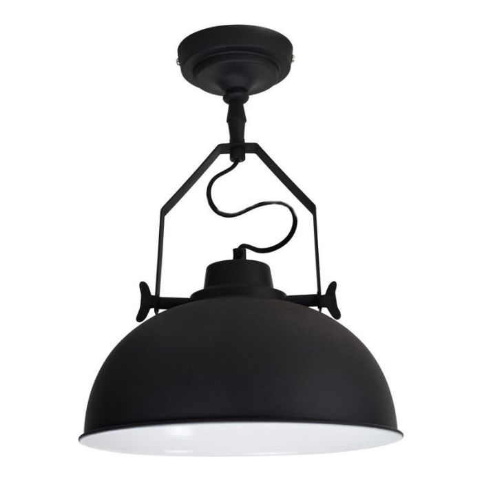Industrial flush ceiling light black, Fellen