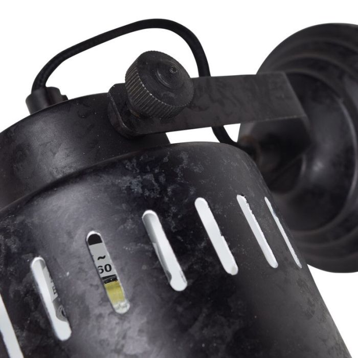 Industrial wall light black, Yzak