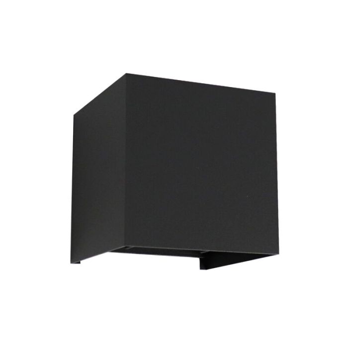 10 pack modern up down wall light black, Dion, 6W, 3000K LED, IP65