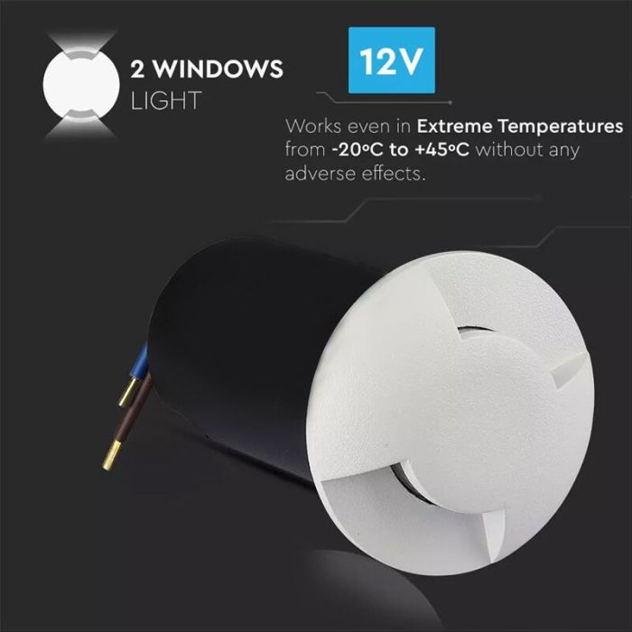 Modern ground light white, Marcus, 1W, 3000K LED, IP67