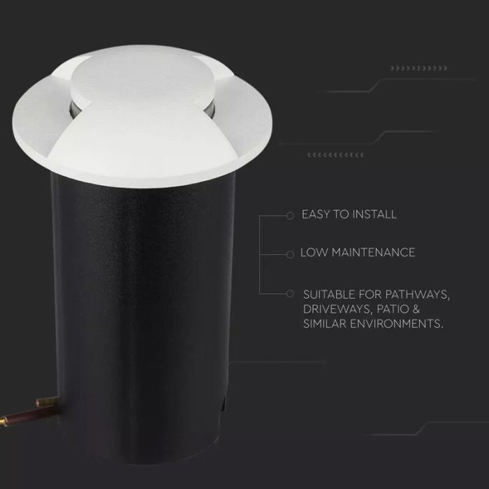 Modern ground light white, Marcus, 1W, 3000K LED, IP67