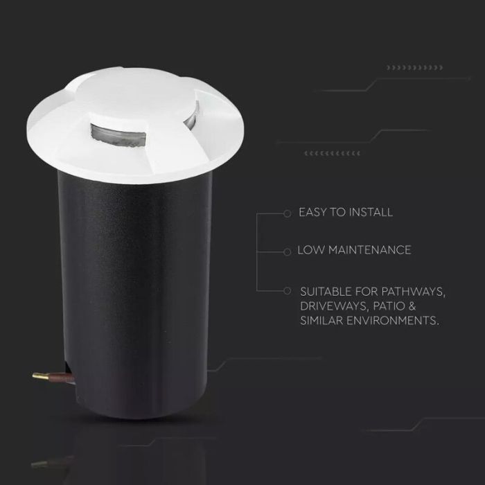Modern ground light white, Marcus, 1W, 6500K LED, IP67