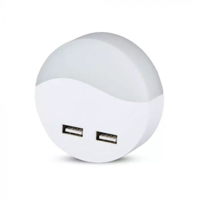 Plastic plug in night light white, Kyrill, 0,5W, 3000K LED