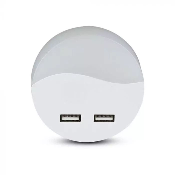Plastic plug in night light white, Kyrill, 0,5W, 3000K LED