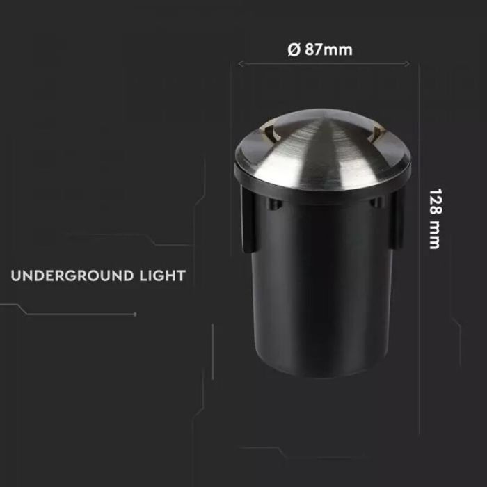 Modern ground light silver, Marcus, IP67