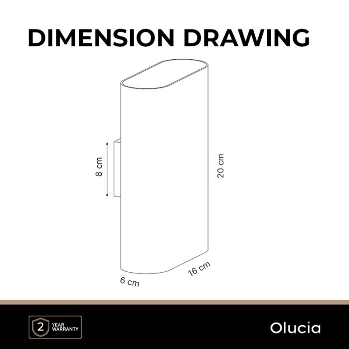 Modern up down wall light white, Rodigo