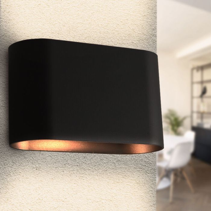Modern up down wall light black, Rodigo