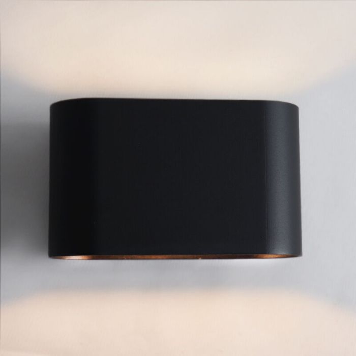 Modern up down wall light black, Rodigo