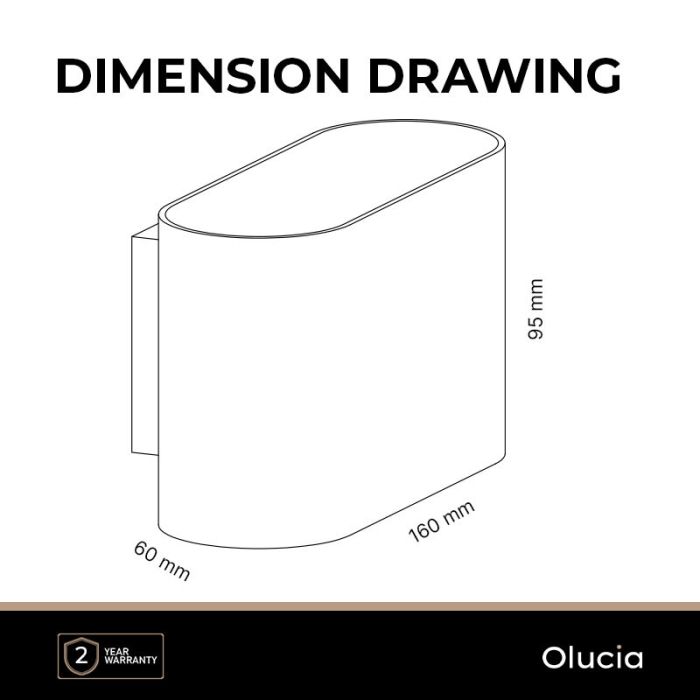 Modern up down wall light black, Rodigo