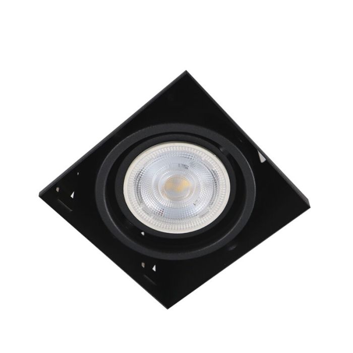 Modern trimless recessed downlight black, Joost