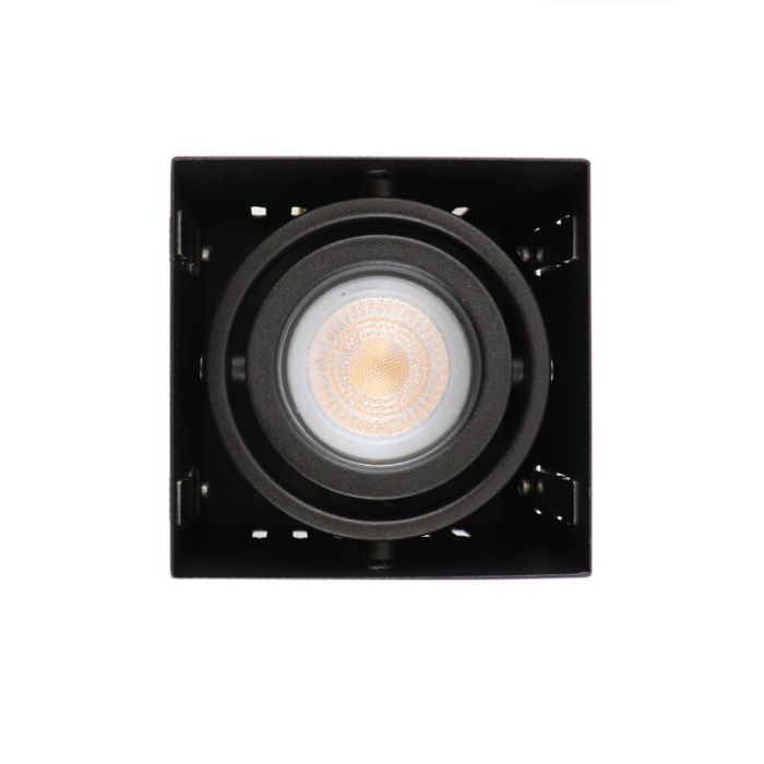 Modern trimless recessed downlight black, Joost