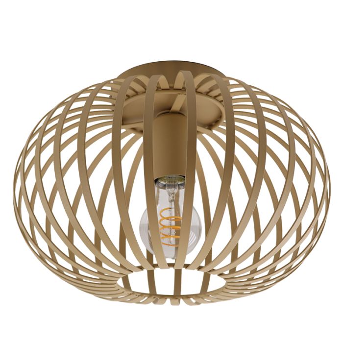 Industrial flush ceiling light beige, Lieve