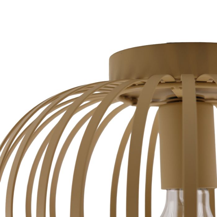 Industrial flush ceiling light beige, Lieve
