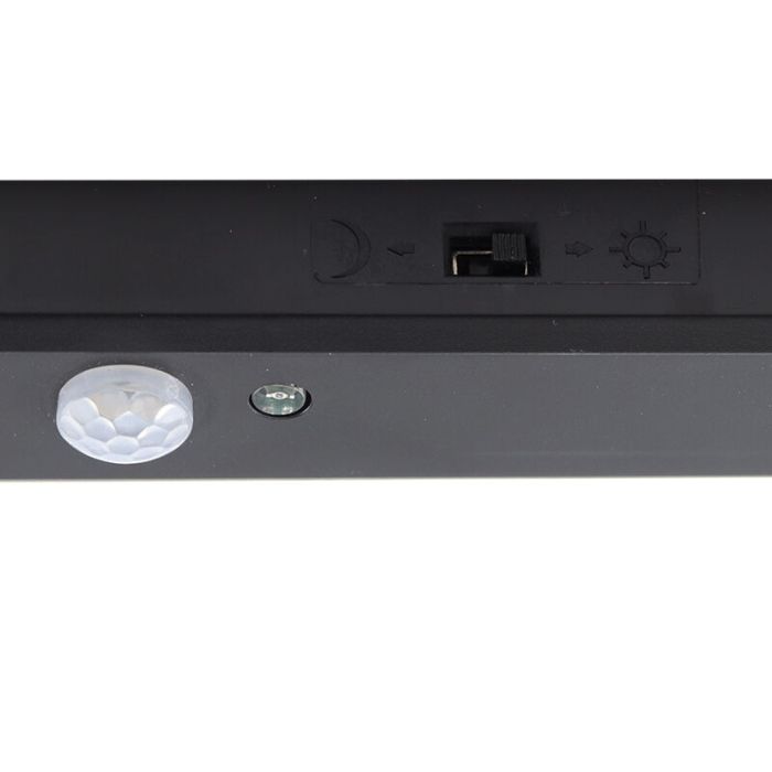 Plastic ceiling light with sensor black, Luan, 18W, 3000K LED