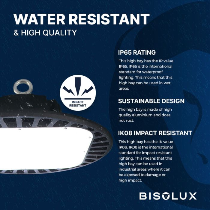 Bisolux High Bay LED Light with Philips Transformer - 200W - 6000K - IP65