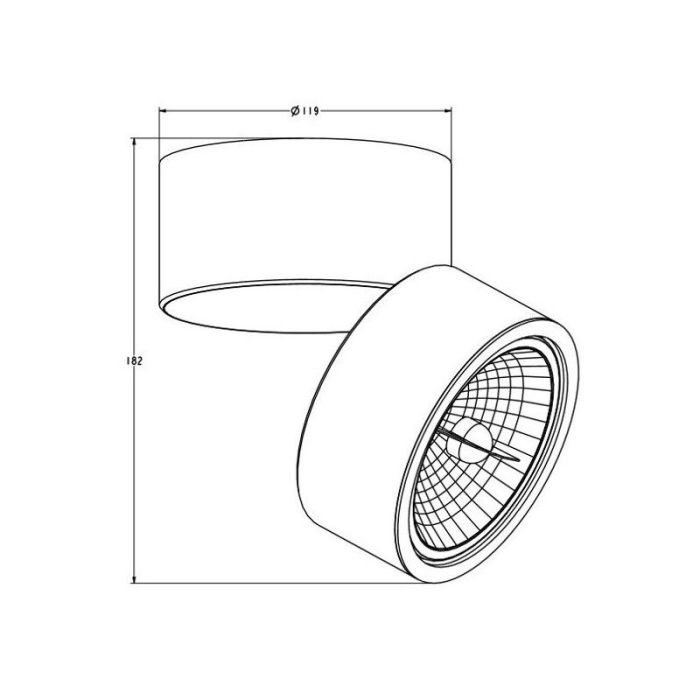 Modern ceiling spotlight white, Reinout