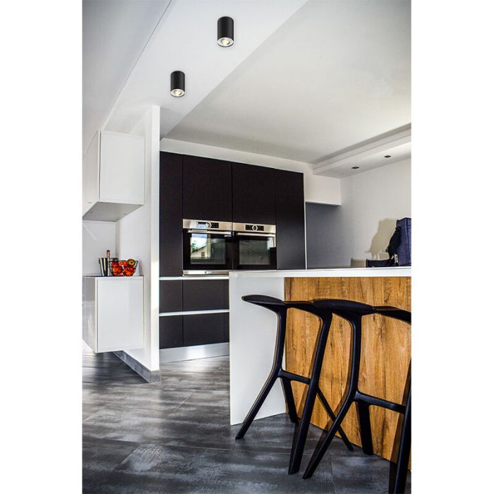 Modern surface mounted downlight black, Snertinge