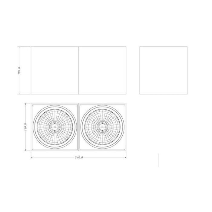 Modern surface mounted downlight black, Harup