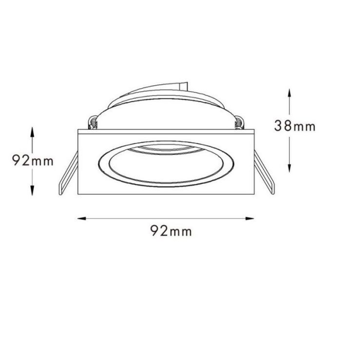 Modern recessed light gold, Bredal
