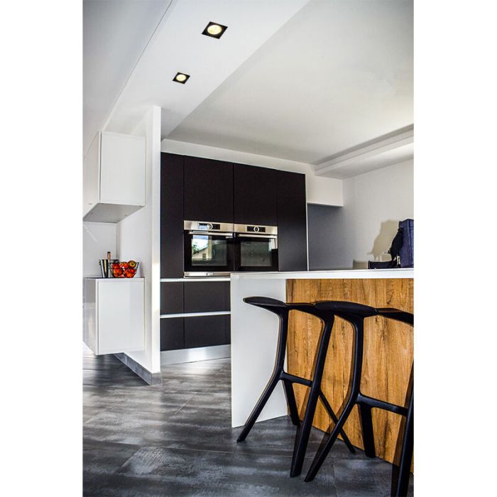 Modern trimless recessed downlight black, Wilhelm