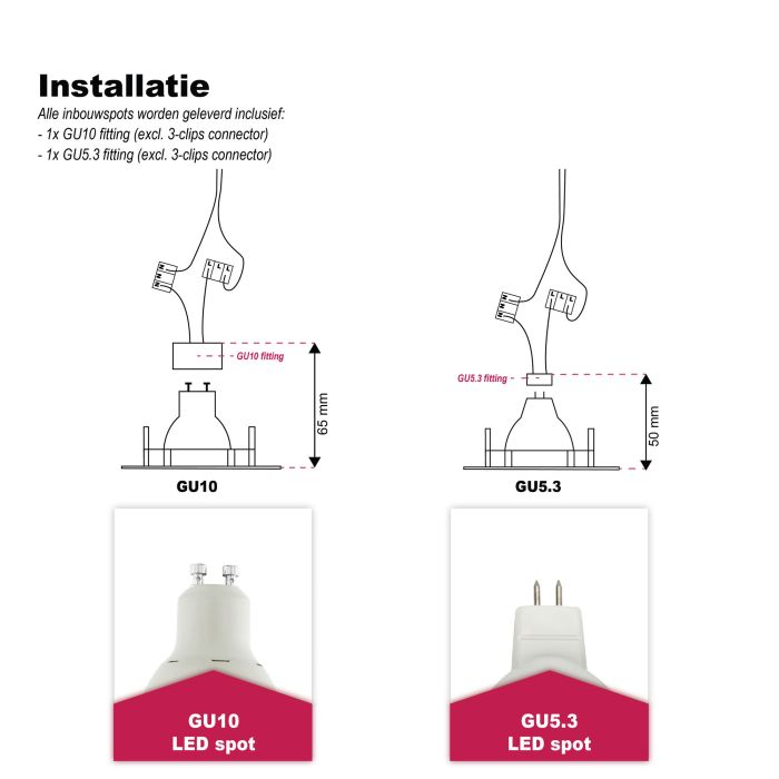 Modern trimless recessed downlight white, Wilhelm