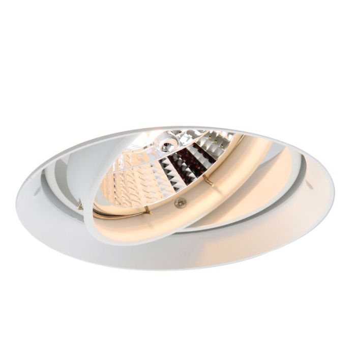 Modern trimless recessed downlight white, Wilhelm, GU10 AR111