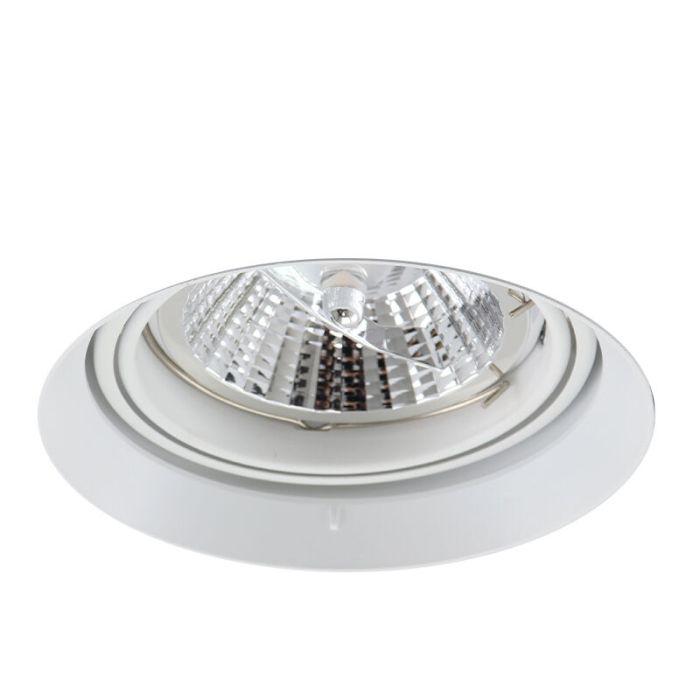 Modern trimless recessed downlight white, Wilhelm, GU10 AR111