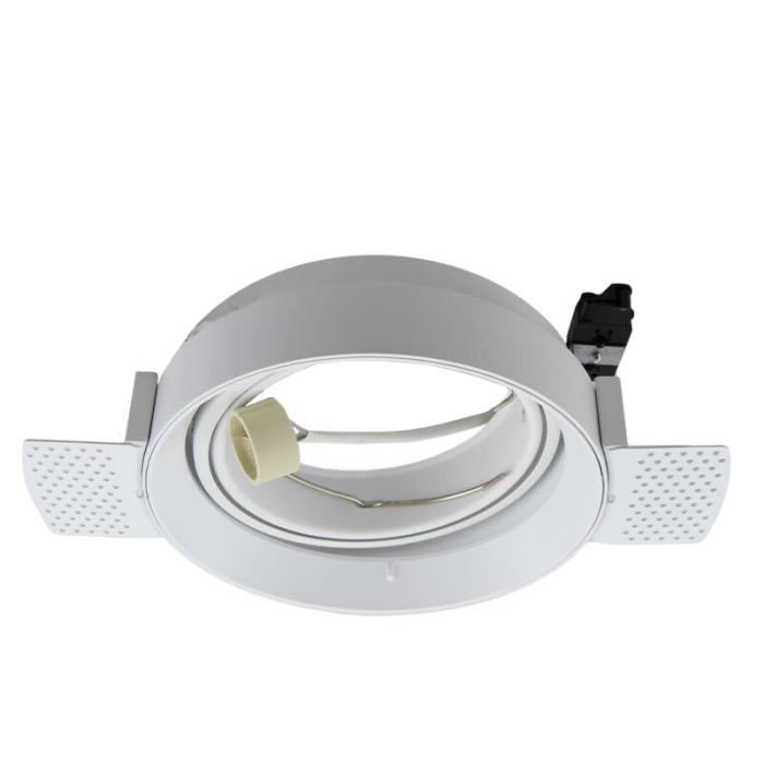 Modern trimless recessed downlight white, Wilhelm, GU10 AR111
