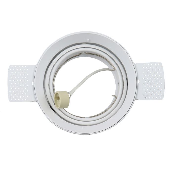 Modern trimless recessed downlight white, Wilhelm, GU10 AR111