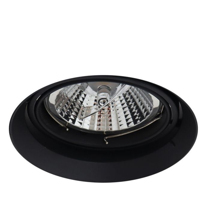 Modern trimless recessed downlight black, Wilhelm, GU10 AR111