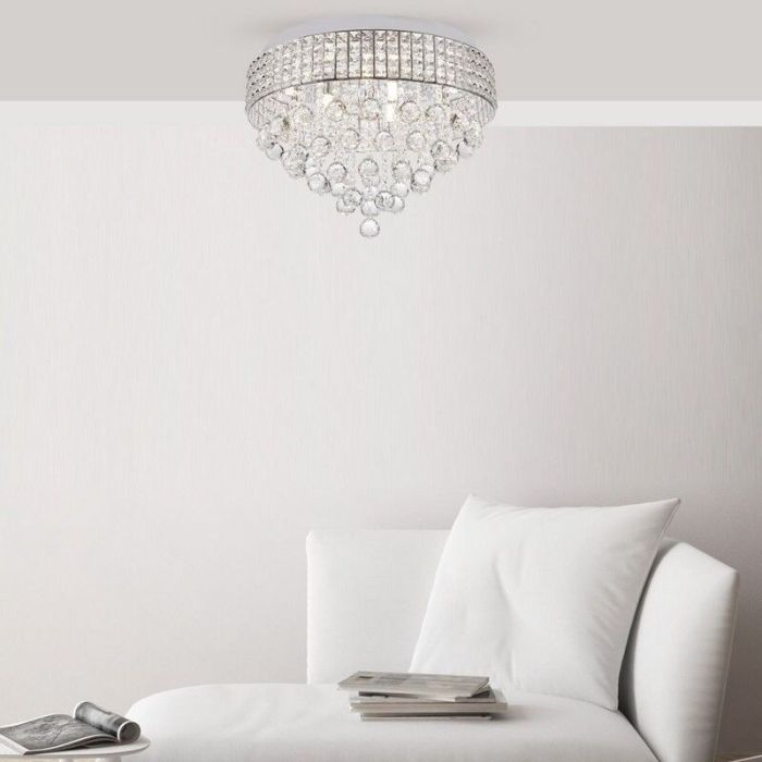 Design flush ceiling light chrome, Mitzy