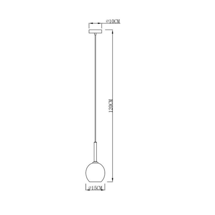 Design pendant light chrome, Gwendolynn