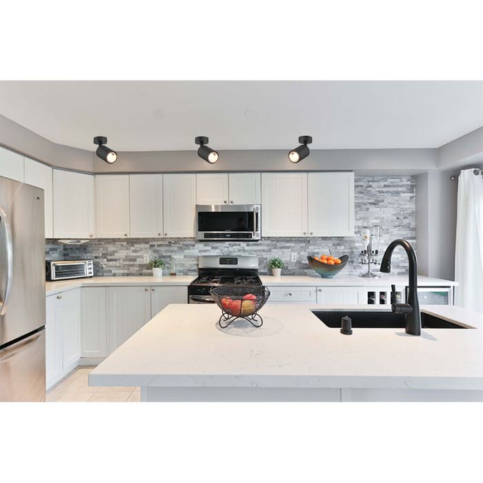 Modern ceiling spotlight black, Sion