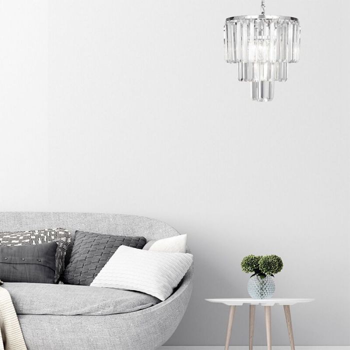 Design pendant light chrome, Kajol